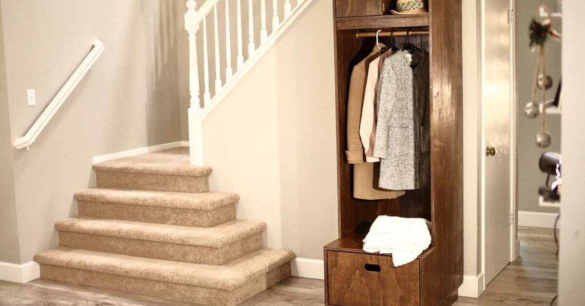 Entryway Ideas with Bench DIY Storage Idea