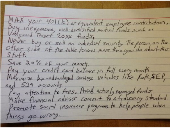 All the Financial Advice You’ll Ever Need (Notecard Edition)