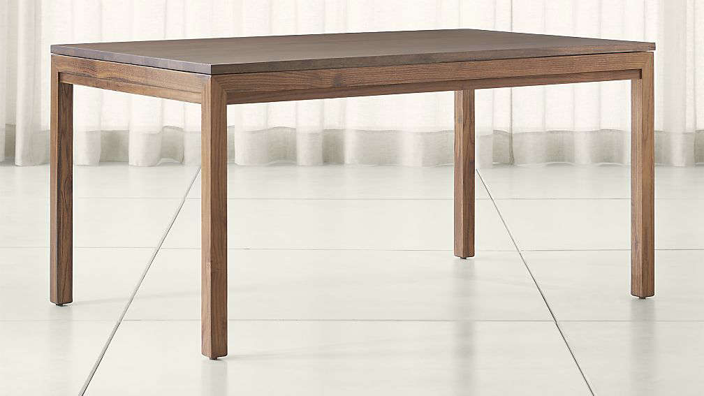Parsons Walnut Top/ Elm Base Dining Table